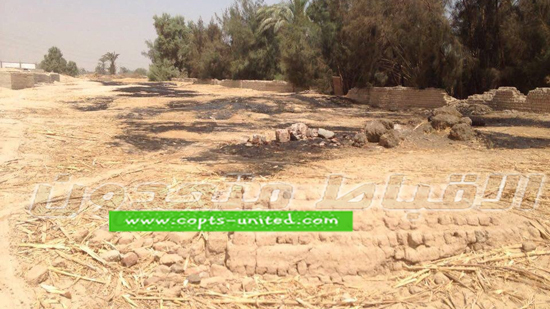  بالصور..التعدي علي مدافن أقباط التتالية والقبض علي ٤ من الأهالي