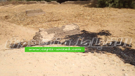  بالصور..التعدي علي مدافن أقباط التتالية والقبض علي ٤ من الأهالي