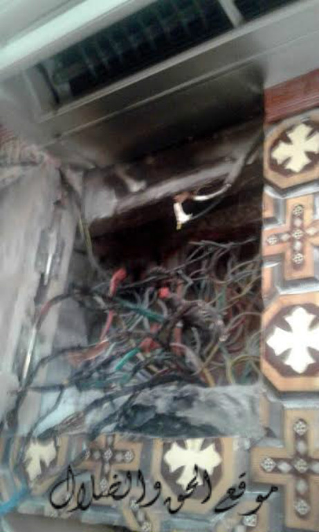 بالصور السيده العذراء تنقذ كنيستها بالمنيا من كارثه اثناء القداس