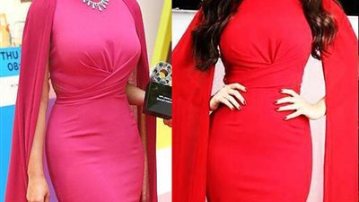 بالصور.. من الأجمل بهذا الفستان من تصميم زينة زكي.. علا الفارس أم مي عز الدين؟‎