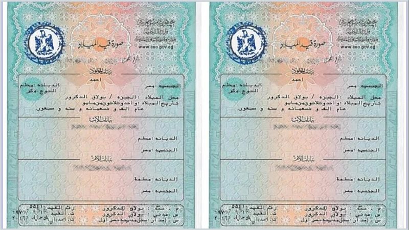 شهادة ميلاد