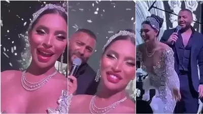 رقصت مع تامر حسني طول الفرح وسابت العريس على جنب دون اهتمام 