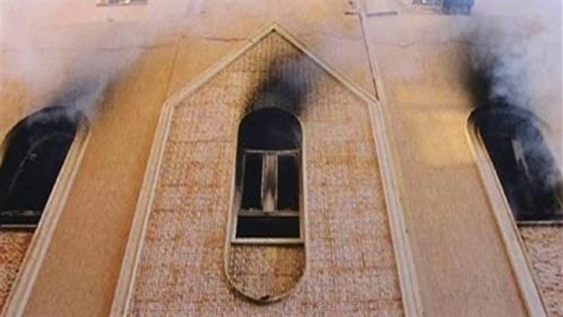 الحريق اندلع في الكنيسة