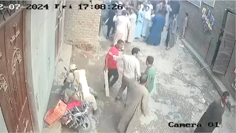 لحظة الاعتداء على