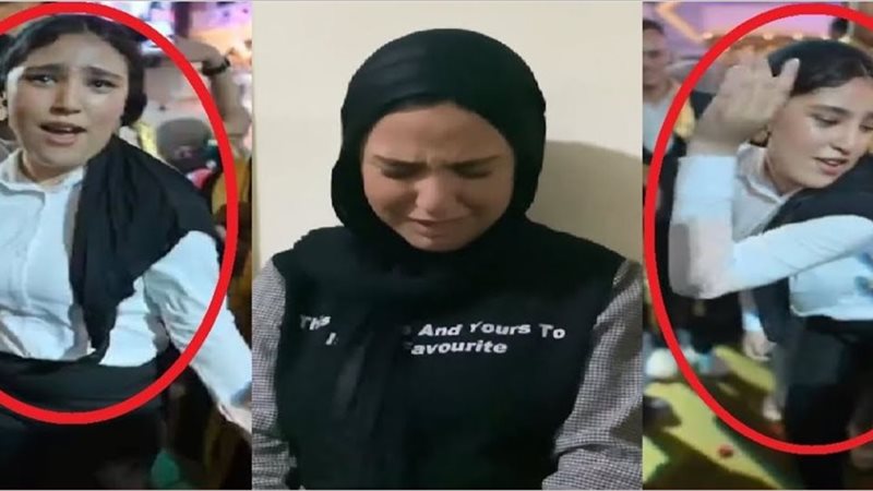 رقص طالبة في حفلة