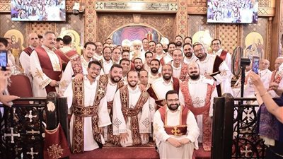 الفرحة تغمر شعب  كنيسة مارجرجس حلوان بعد أحداث اليوم