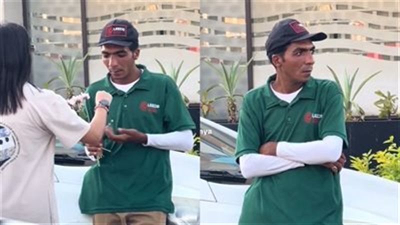 من هو شاب فيديو الوردة؟