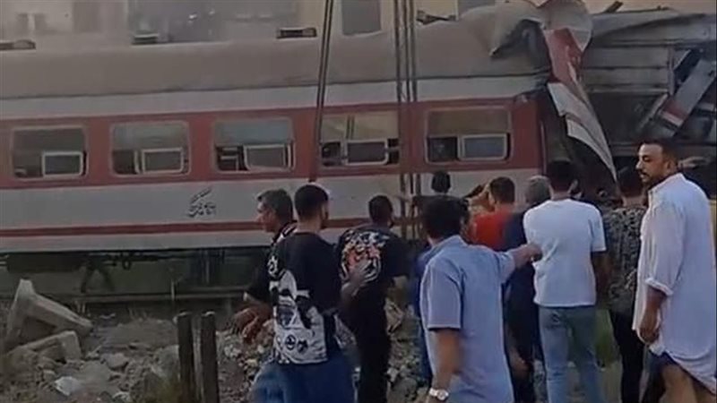 تصادم قطارين في الزقازيق