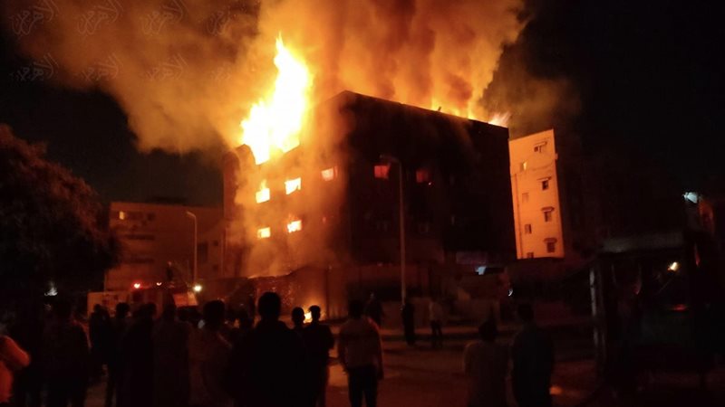 حريق مصنع الأقمشة