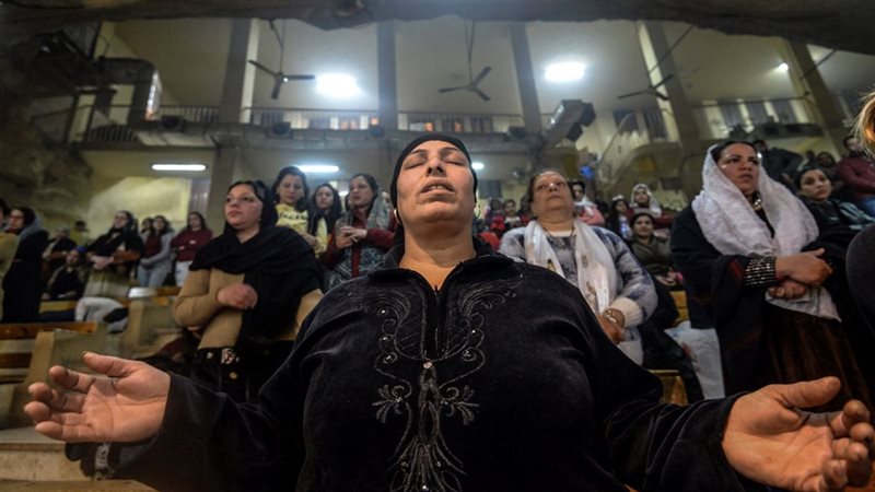 تح، رش بأقباط قرية