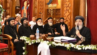 البابا تواضروس يلقي عظته الأسبوعية من الإسكندرية بحضور أساقفة الكرازة.. والبث مستمر على القنوات المسيحية