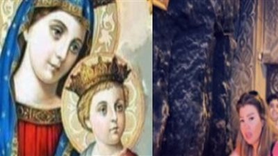 رانيا فريد شوقي تحتفل بعيد السيدة  العذراء بزيارة المغارة التاريخية في جبل درنكة بمحافظة أسيوط