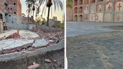 كهنة الكنيسة يناشدون بإعادة بناء سور مقابر الأقباط في رشيد بعد الهدم وحماية حرمة الموتى