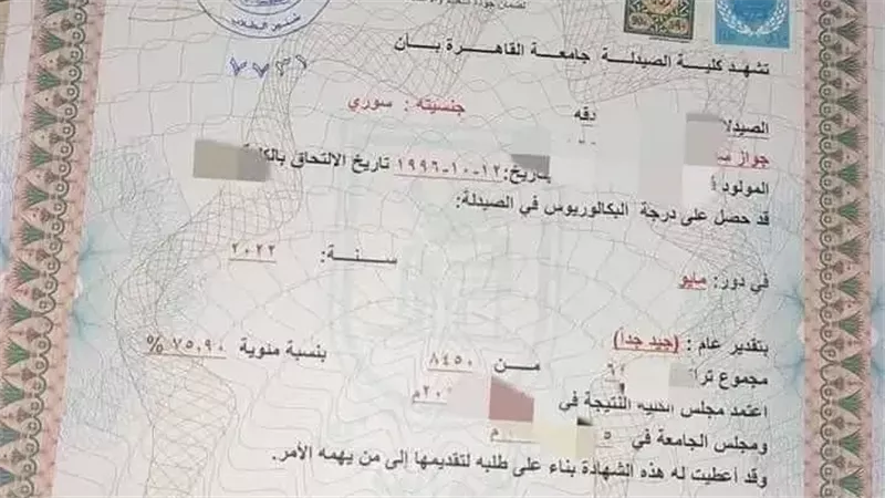 الشهادات الجامعية