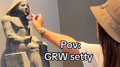 مكياج تماثيل المتحف المصري الكبير  