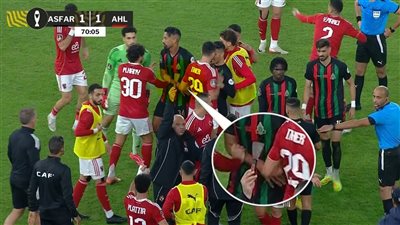 أحداث الشغب في مباراة الاهلي والجيش الملكي 