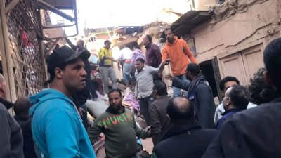 انهيار عقار في امبابة 