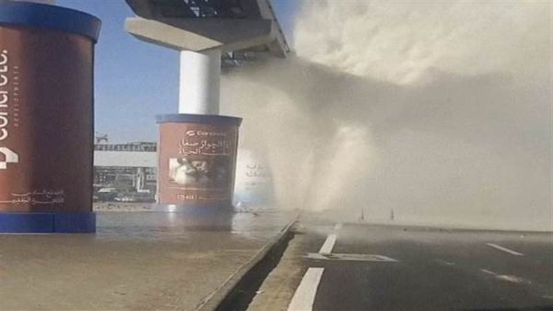 انفجار ماسورة مياه