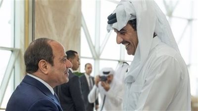 تَوَجُه الرئيس السيسي إلى الدوحة في قطر  