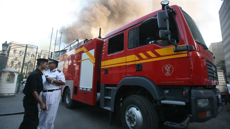 تفاصيل حريق أمام