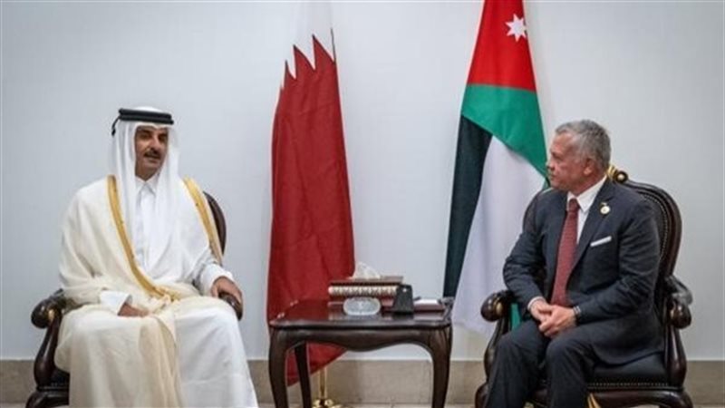 أمير قطر وملك الأردن