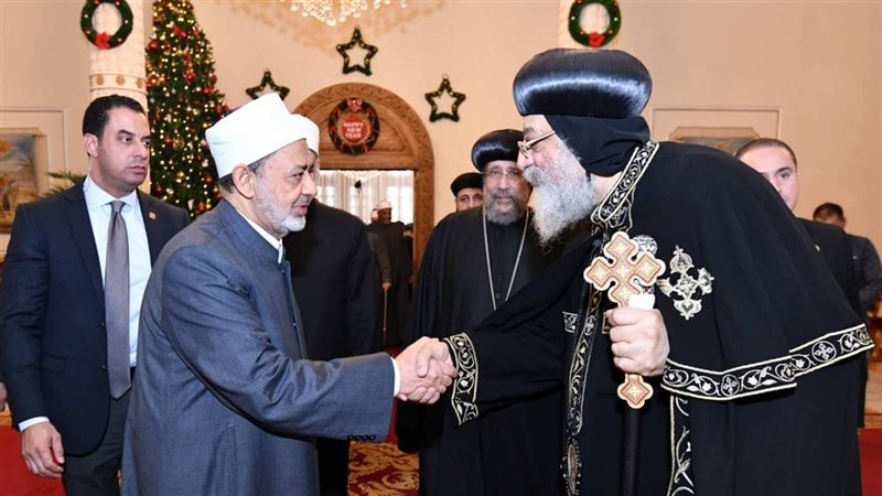 شيخ الأزهر يهنئ البابا