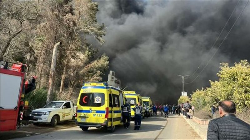 حريق داخل القصر العيني