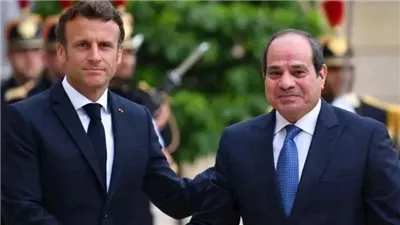 الرئيس  السيسي وماكرون 