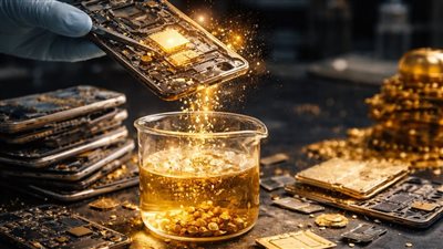 استخراج الذهب من الهواتف القديمة  