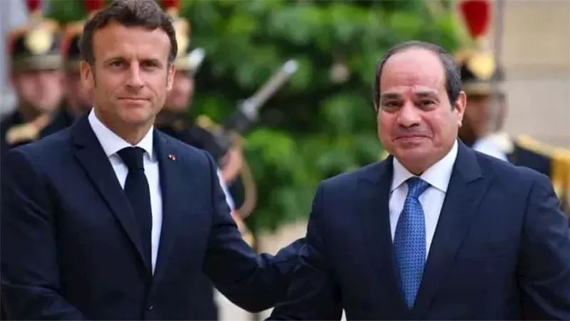 الرئيس  السيسي وماكرون