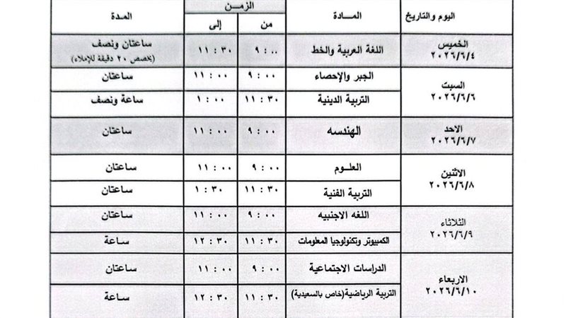 امتحانات الشهادة