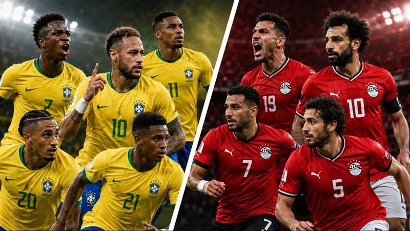 مباراة مصر والبرازيل