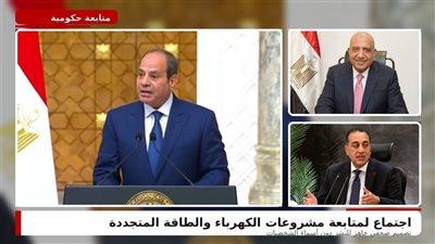 توجهيات الرئيس السيسي  لرئيس الوزراء ووزير الكهرباء   