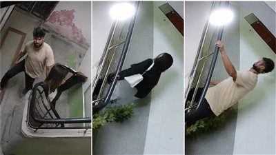 تفاصيل فيديو ملاحقة فتاة داخل عقار 