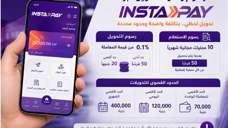 رسوم إنستاباي وحدود