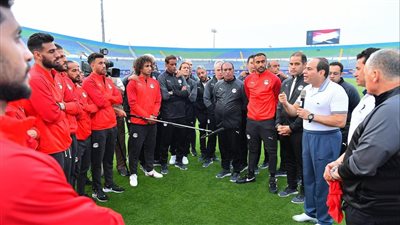 استقبال بعثة منتخب مصر في العلمين 