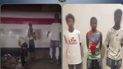 فيديو يكشف إلقاء الحجارة على القطار 