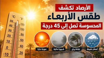 الأرصاد تكشف طقس الأربعاء 