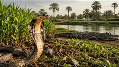الكوبرا والطريشة أخطر الثعابين السامة في مصر 