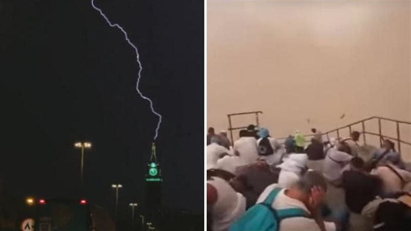 عاصفة ترابية تضرب