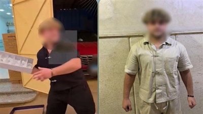 ضبط صاحب محل بأبو النمرس ألقى أدوات زجاجية 