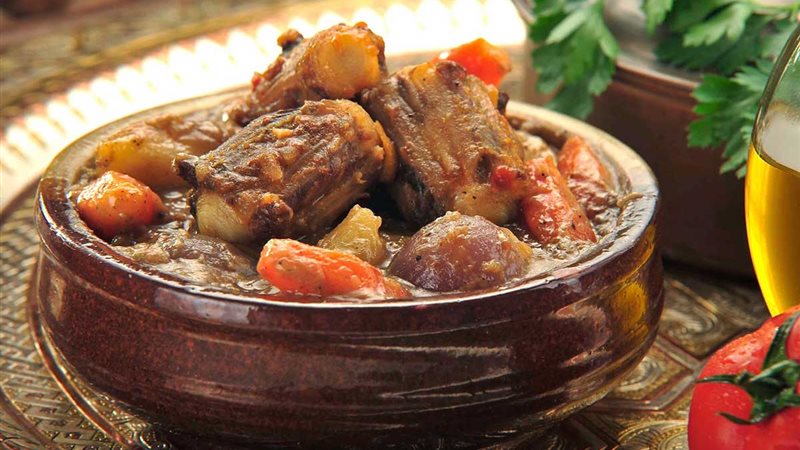 طاجن الكوارع بالبصل
