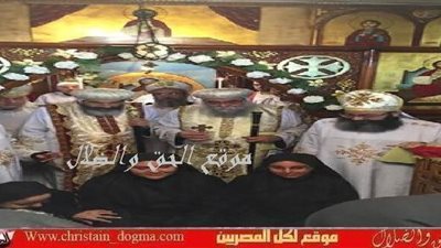 قيام نيافة الأنبا تادرس مطران بورسعيد يرافقه نيافة الأنبا سارافيم أسقف الإسماعيلية برسم مكرسات جدد ببورسعيد