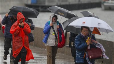 دخول فصل الشتاء بقلب جامد في بورسعيد أمطار غزيرة تشهدها محافظة بورسعيد صباح اليوم