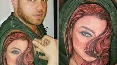 شاهد ماذا فعل مجنون هيفاء وهبي على جسمه