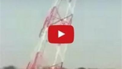 تعرف على السبب .. اهالي قرية يسقطون برج شبكة محمول في مصر