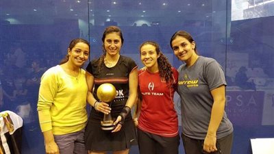 بالصور ..مصرية تقوز ببطولة العالم للإسكواش