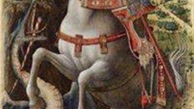 ايقونه نادره من القرن ال ١٤ لامير الشهداء مار جرجس