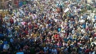 عــاجل بالصور | يحدث الان مسيره حاشده تقطع شارع روض الفرج