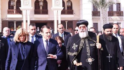 شاهد أول تعليق من قداسة البابا علي زيارة الرئيس الفرنسي الكاتدرائية اليوم